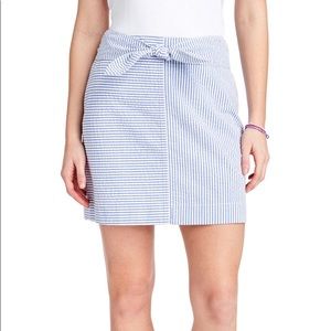 Vineyard Vines Seersucker Tie Front Skirt